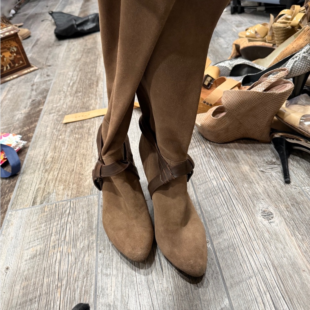 Rose gold Brown Suede Women's Boots